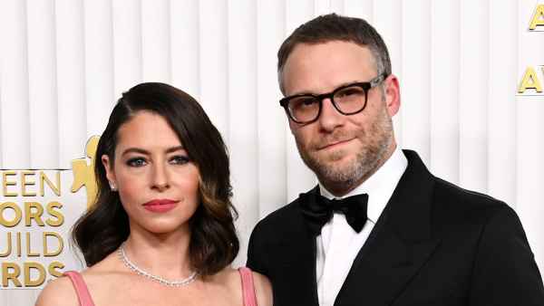 Seth Rogen Opened Up About How Not Having Kids With Wife Lauren Miller ‘Helps Him Succeed’ in His Career pink gown