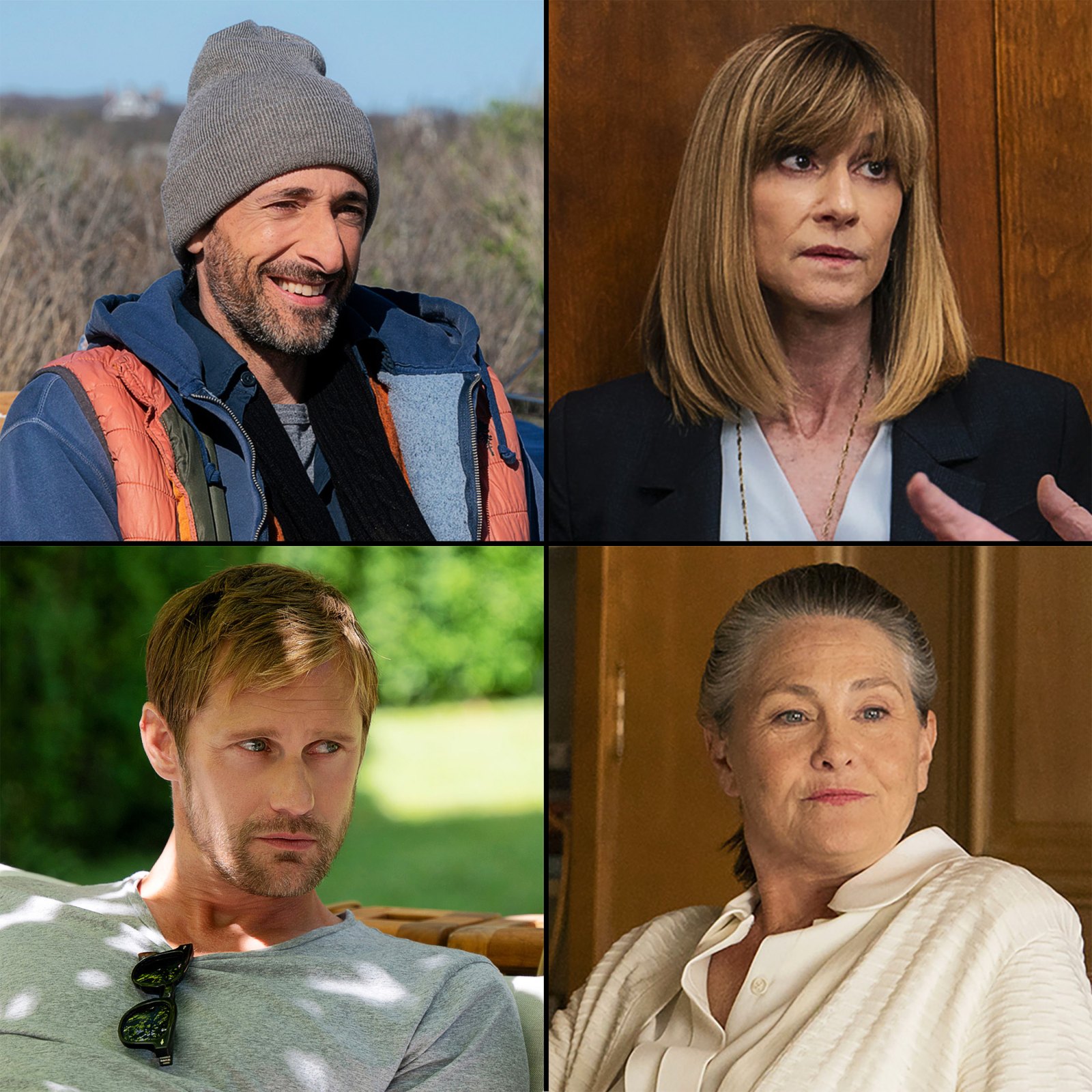 The Best Guest Stars in 'Succession' History- Adrien Brody, Holly Hunter and More - 805 Adrien Brody, Holly Hunter, Alexander Skarsgard, Cherry Jones.