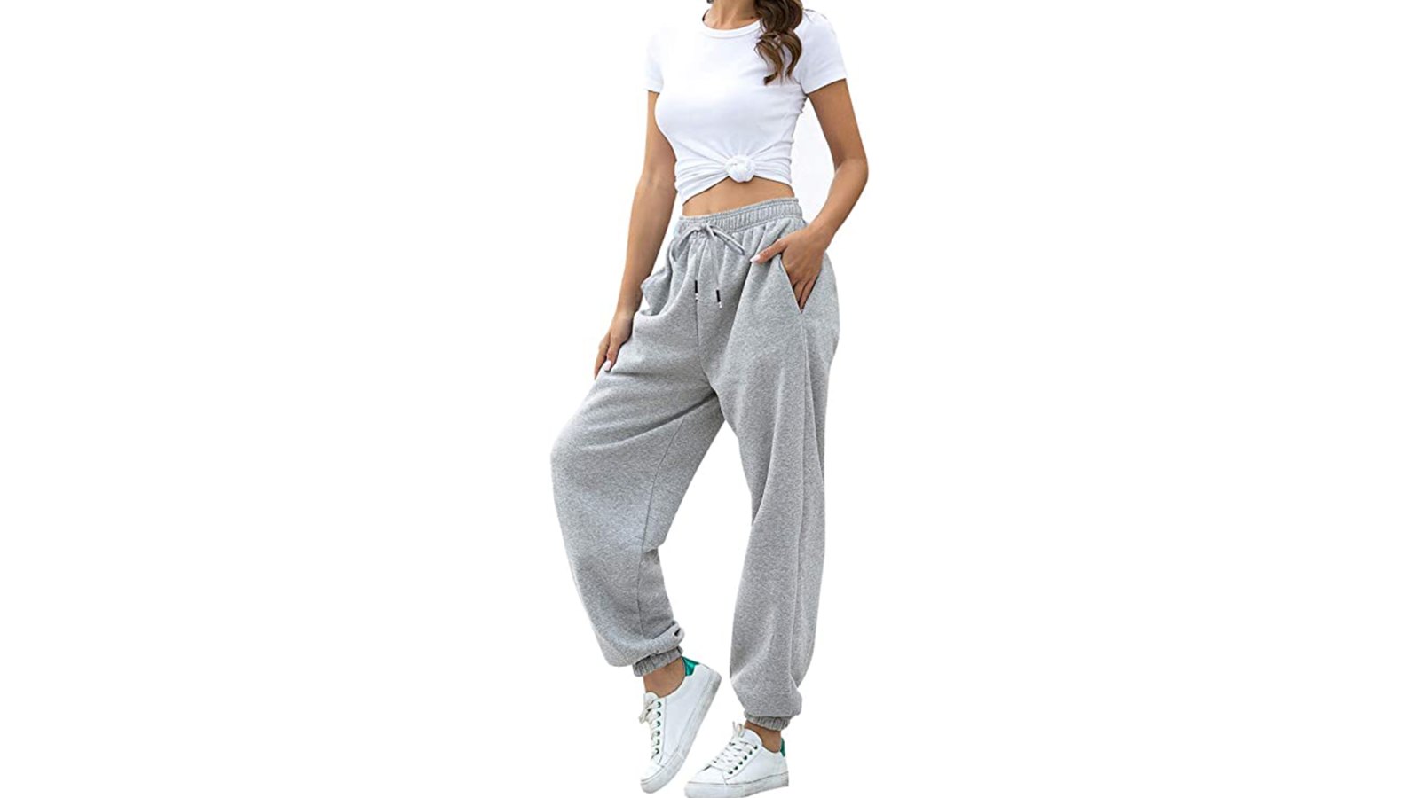 Slouchy High-Waisted Cinched Sweatpants  Trousers women, Pants for women,  Comfy sweats