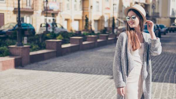 Woman-Wearing-Open-Front-Cardigan-Stock-Photo
