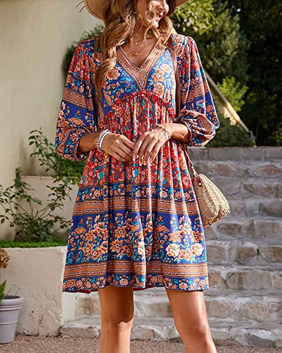 Allure Boho Sequin Babydoll Dress