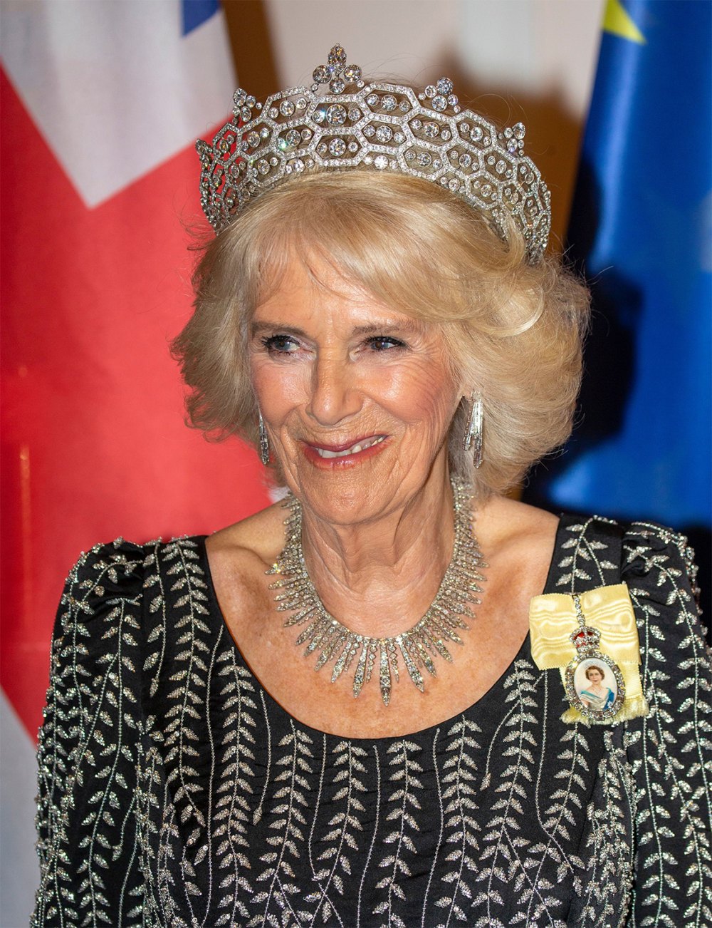 Queen Consort Camilla Beams in Boucheron Diamond Tiara at State Banquet in Germany, Honors Queen Elizabeth II With Jewels
