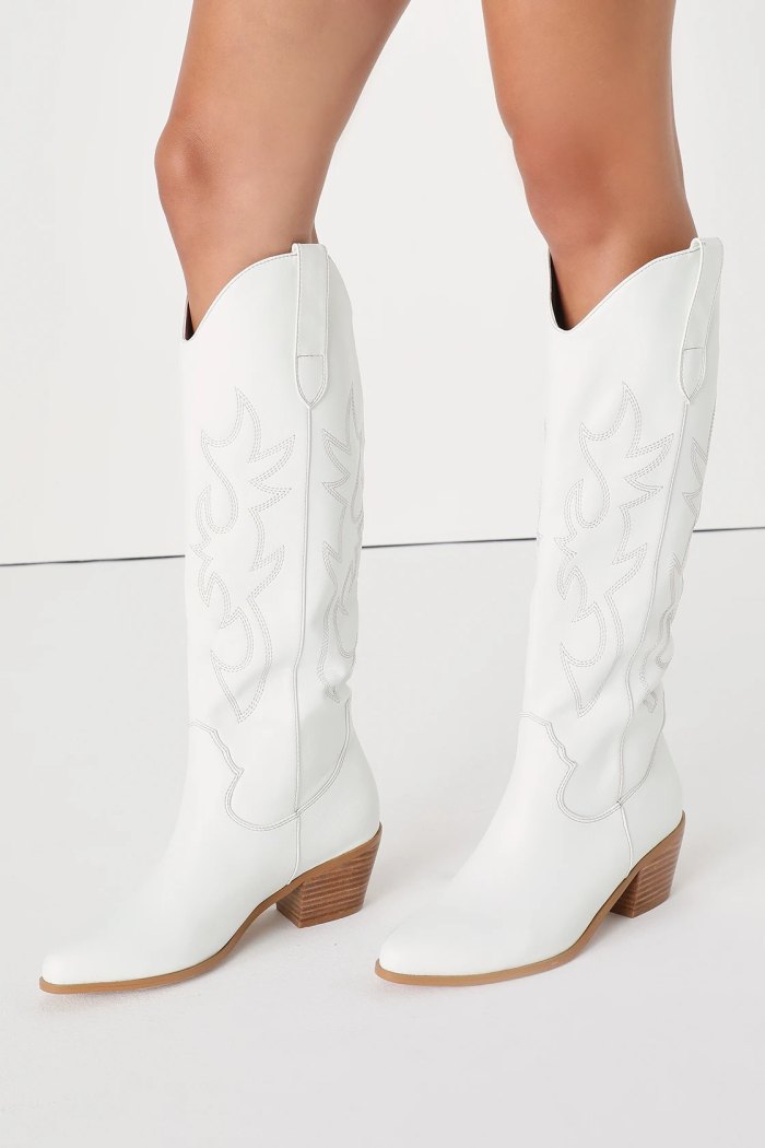 white cowboy boots