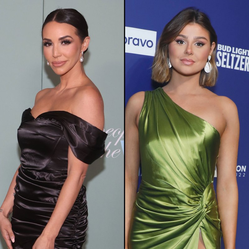 ‘Vanderpump Rules’ Costars Scheana Shay and Raquel Leviss’ Ups and Downs green satin gown