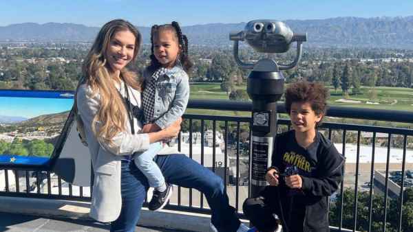 Allison Holker with Zaia and Maddox