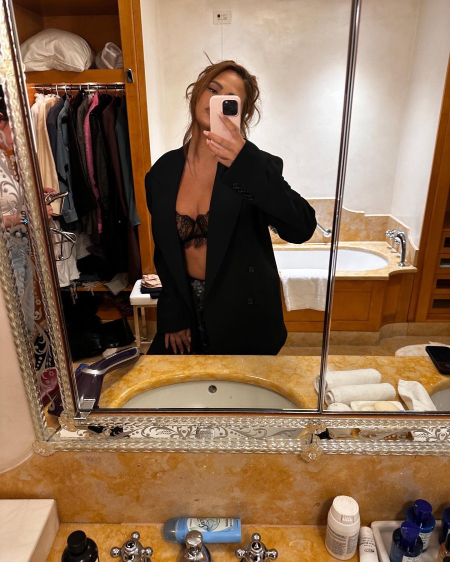Chrissy Teigen Wears Lace Bra While on Date With John Legend