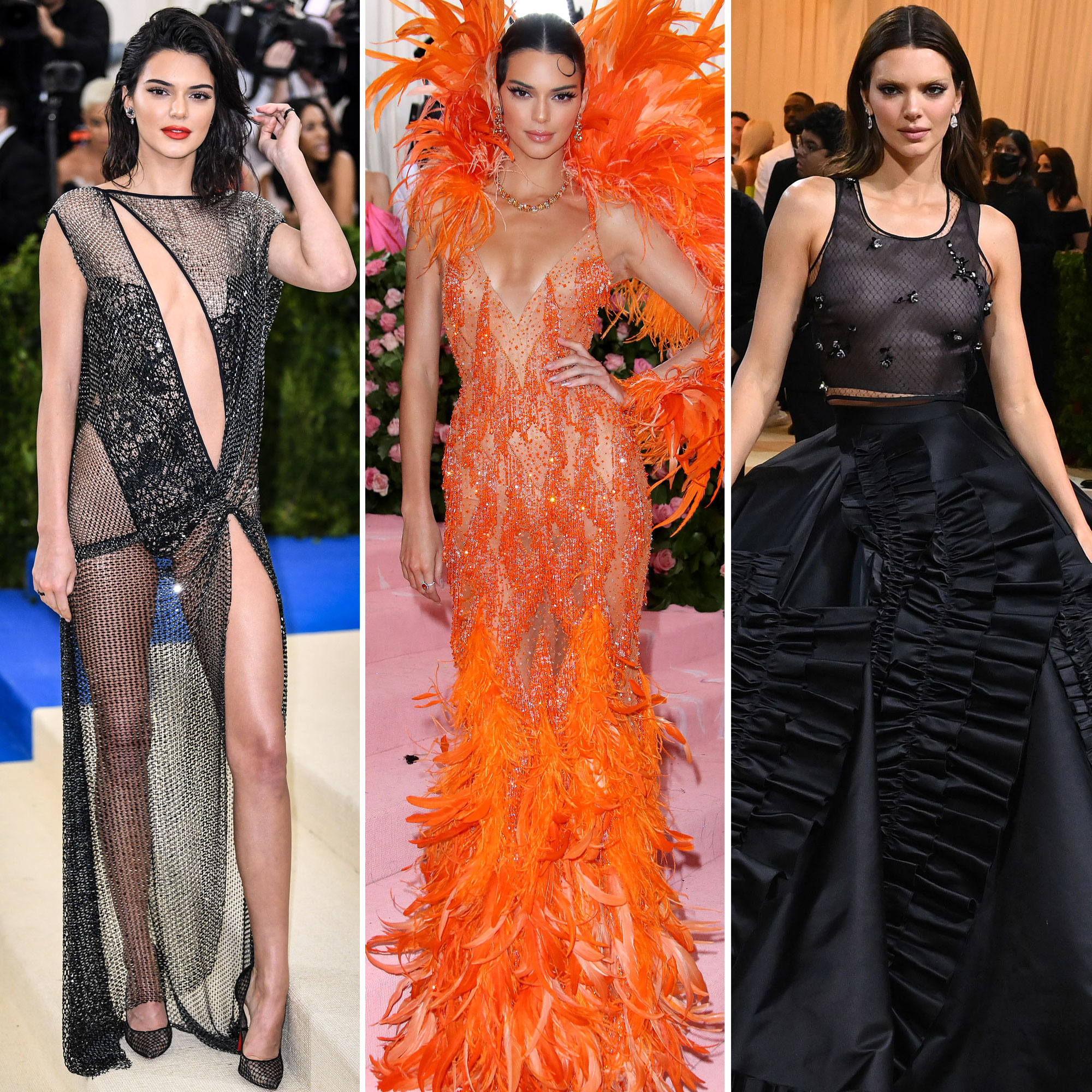 Kendall Jenner's Sheer Met Gala After-Party Look Showed Off Matching Rose  Gold Lingerie