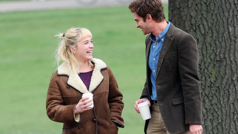 Florence Pugh and Andrew Garfield Film We Live in Time in London Photos 691
