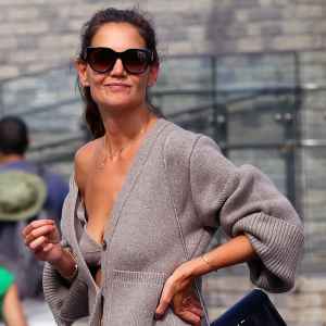 Katie Holmes Talks Viral Cashmere Bra
