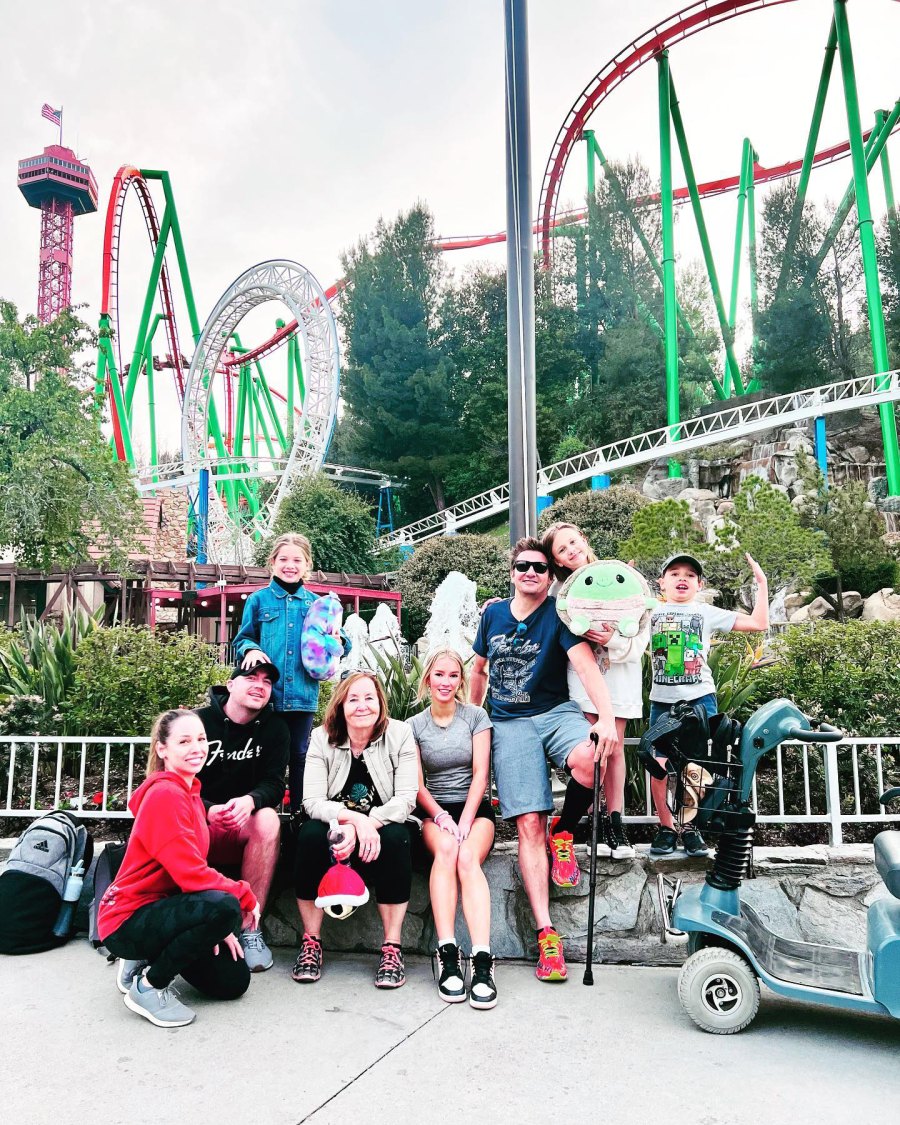 Jeremy Renner and Family at Six Flags