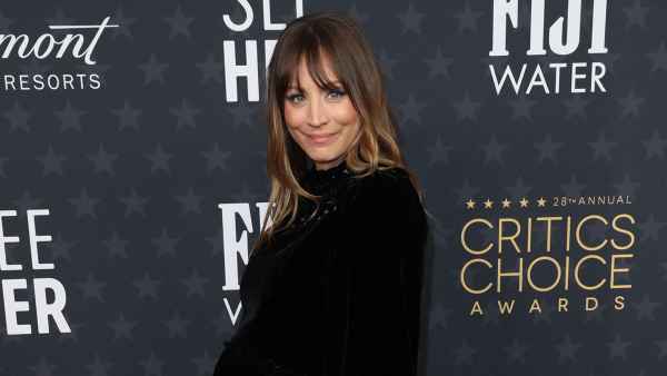 Kaley Cuoco Proudly Wears Sparkly ‘Matilda’ Necklace After Welcoming 1st Baby