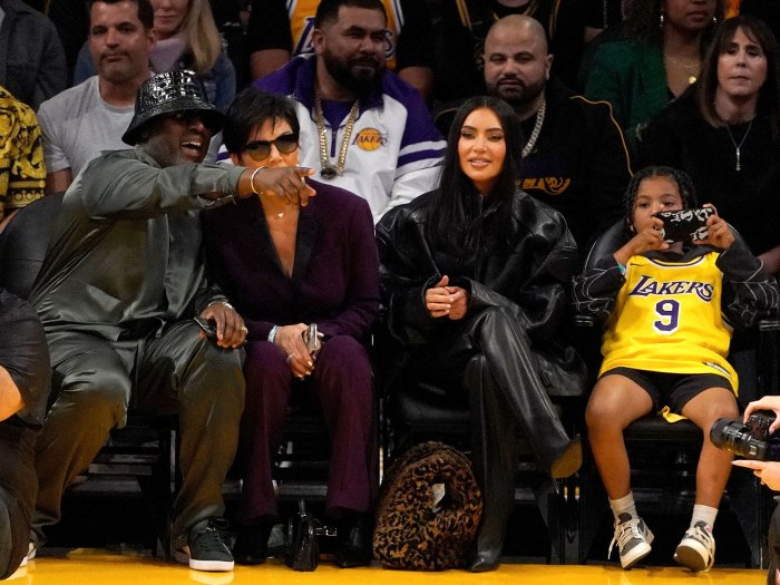 Kim Kardashian Son Saint Wears Tristan Thompson Jersey at Lakers Game 3