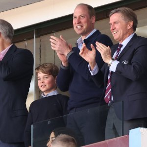 Prince William and Prince George Have Father-Son Outing at Premier League Soccer Match: See Photos