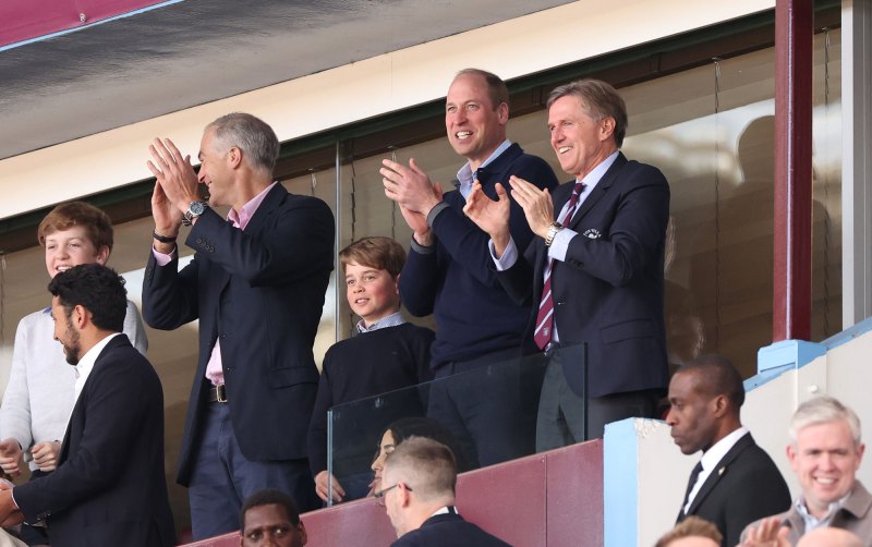 Prince William and Prince George Have Father-Son Outing at Premier League Soccer Match: See Photos
