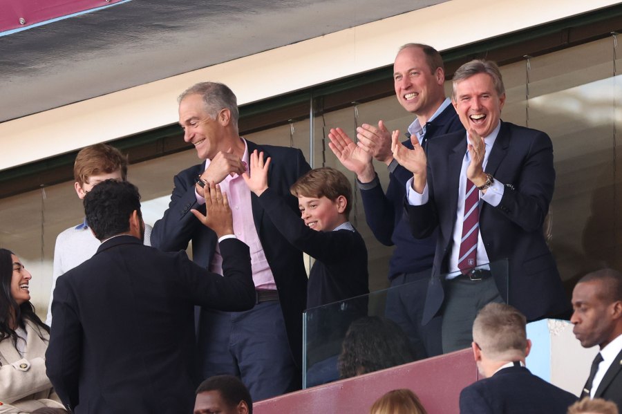 Prince William and Prince George Have Father-Son Outing at Premier League Soccer Match: See Photos