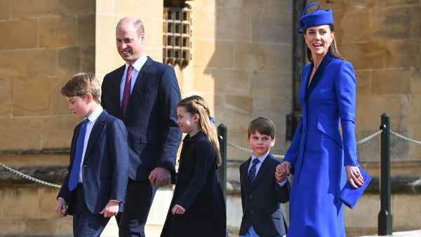 Prince William and Princess Kate Bring Their 3 Children to Mass on Easter Sunday: See Family Photos