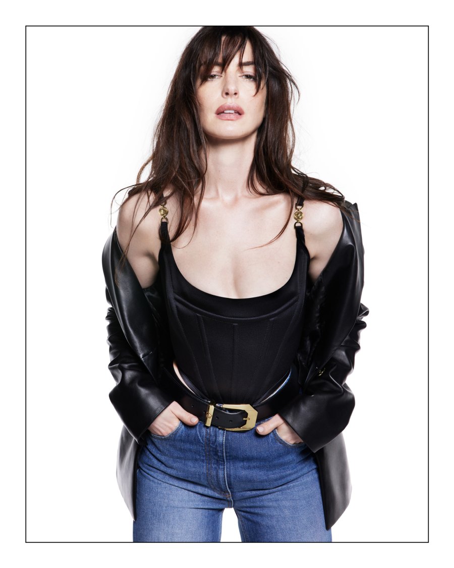 Anne Hathaway Poses for Versace