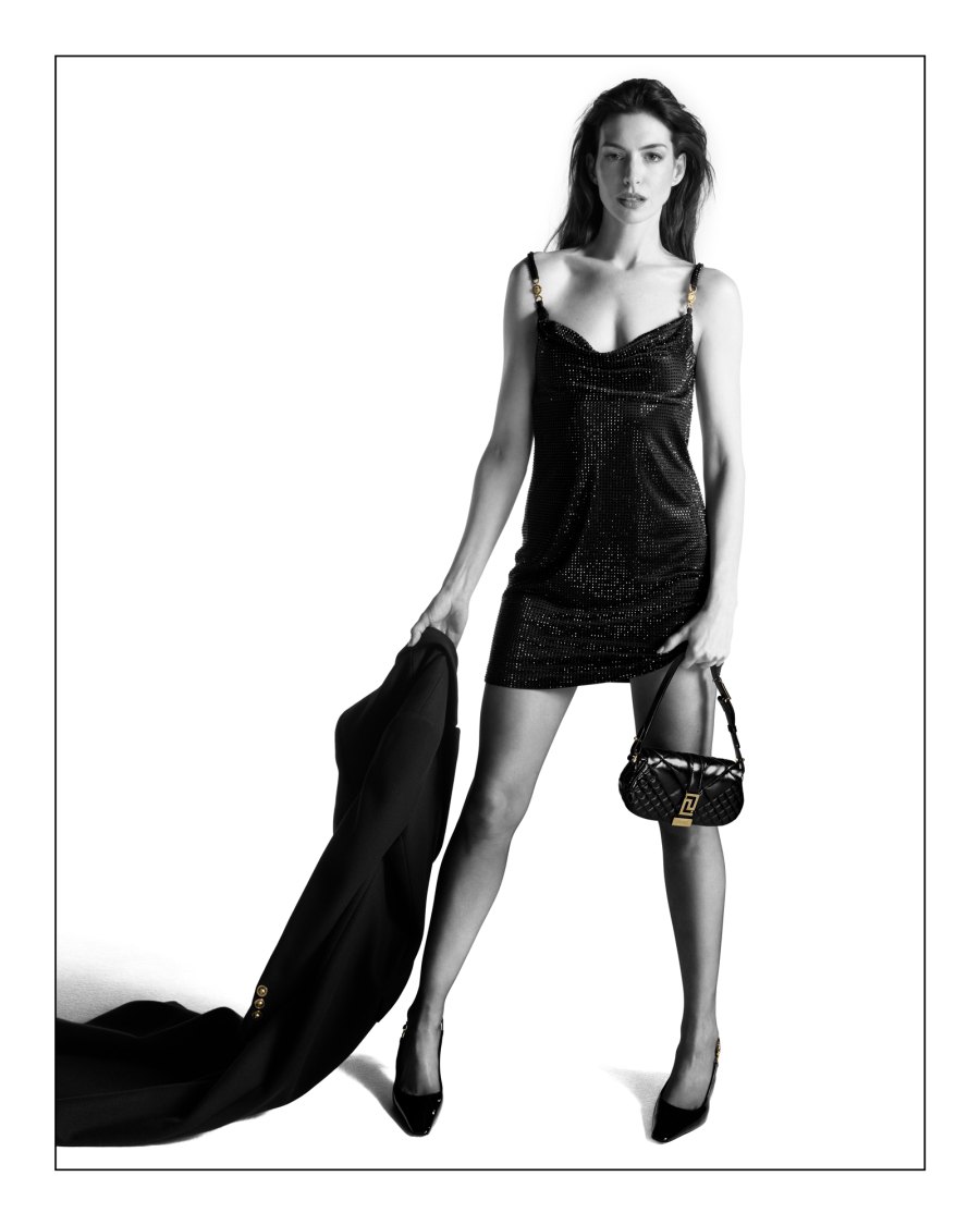 Anne Hathaway Poses for Versace