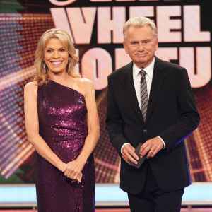 Vanna White and Pat Sajak on "Celebrity Wheel of Fortune"