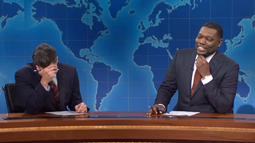 Colin Jost Says He’s ‘Covered in Sweat’ After Michael Che Pulls ‘Saturday Night Live’ April Fool’s Day Prank