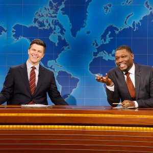 Colin Jost Says He’s ‘Covered in Sweat’ After Michael Che Pulls ‘Saturday Night Live’ April Fool’s Day Prank