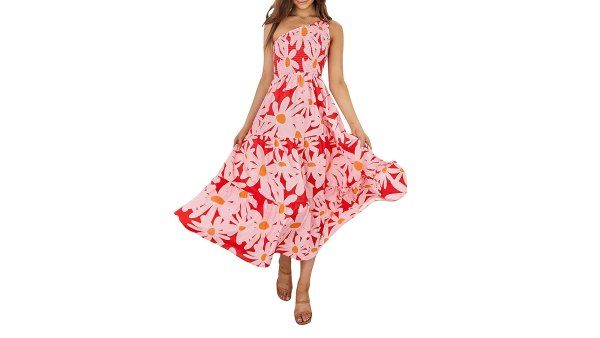 floral one-shoulder dress