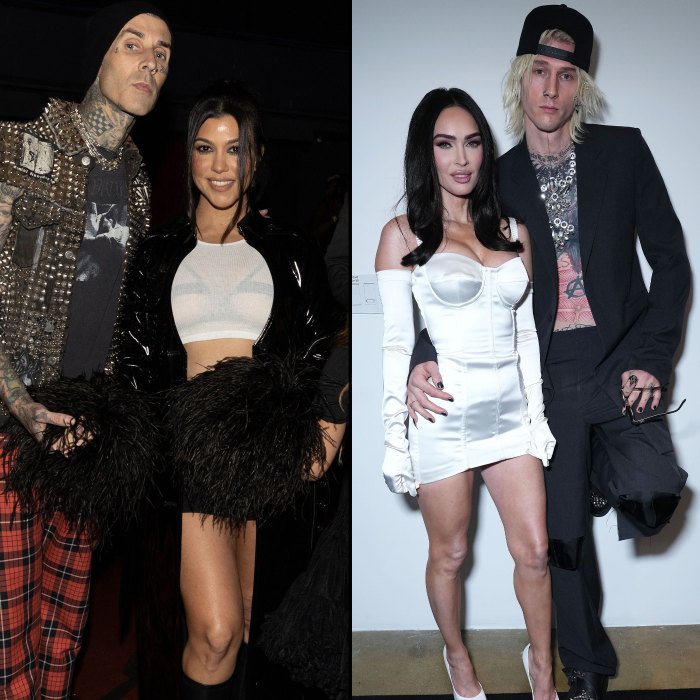Cómo la boda de Kourtney Kardashian y Travis Parker incluyó a Megan Fox y Machine Gun Kelly antes de los rumores de separación