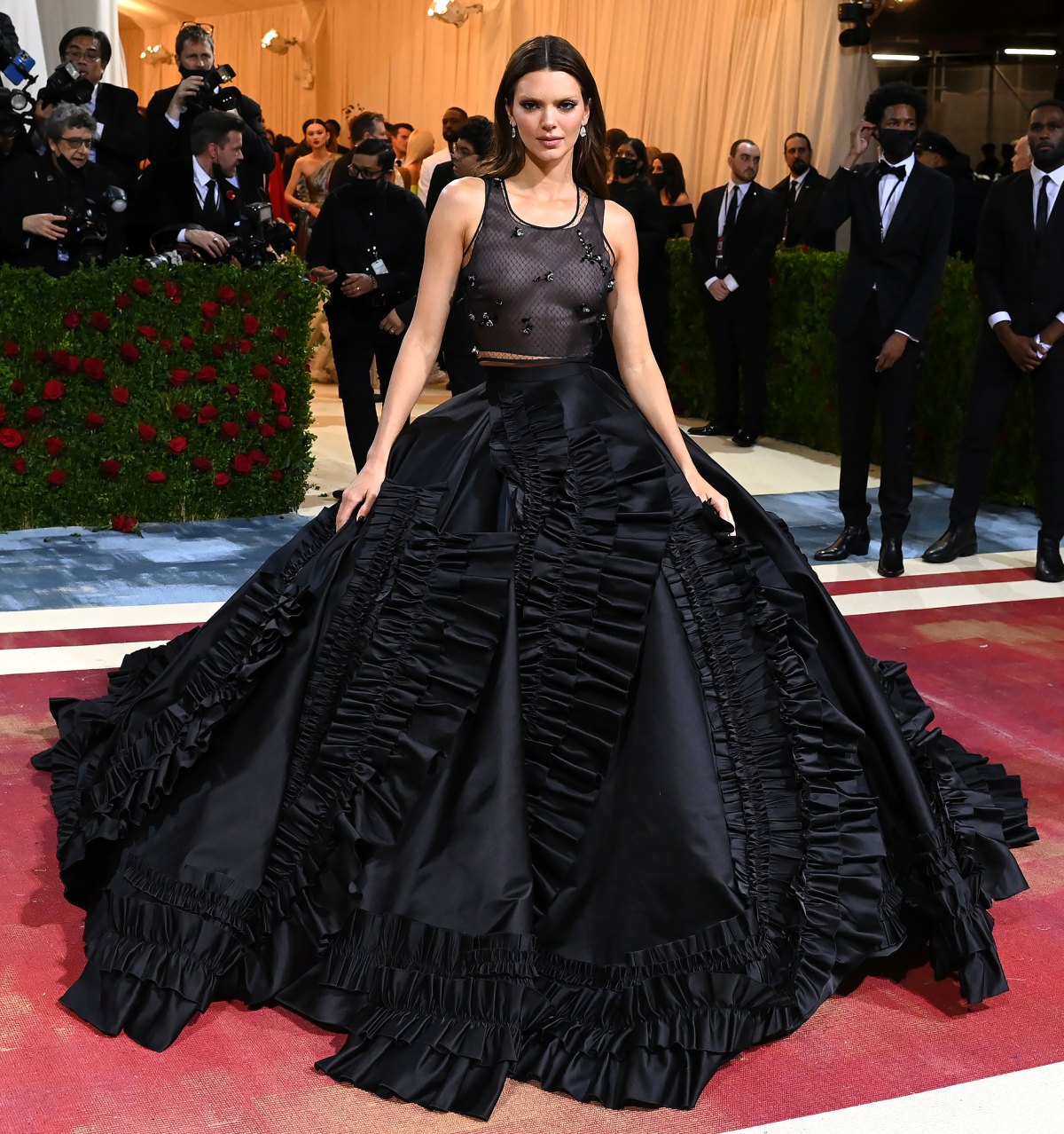Kendall Jenner in Versace from 2019 Met Gala Red Carpet Fashion, E! News