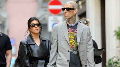 Travis Barker and Kourtney Kardashian Break Down Behind-the-Scenes Details From Their Italian Nuptials: Helicopter Drops, Wedding Day Boat Jumps and More