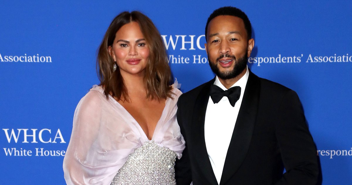 Chrissy Teigen and John Legend Are All Smiles at WHCA