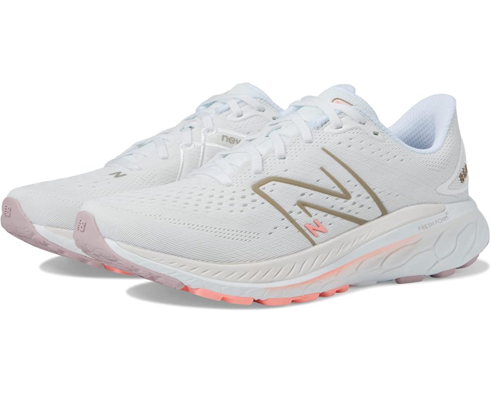 white New Balance sneakers