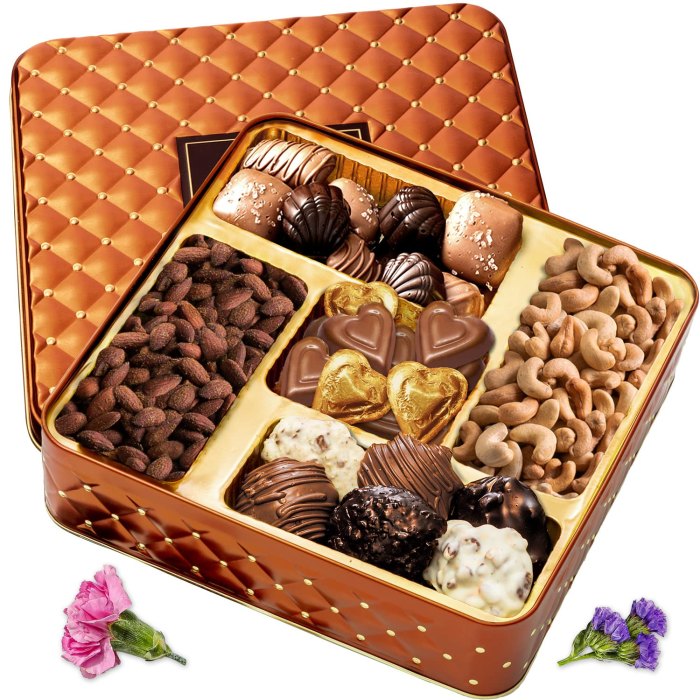 chocolate and nuts gift basket