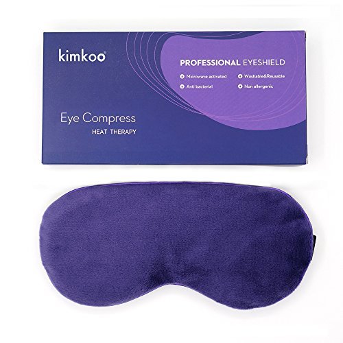 Kimkoo Moist Heat Eye Compress&Microwave Hot Eye Mask for Dry Eyes，Natural and Healthy Therapies (Purple)