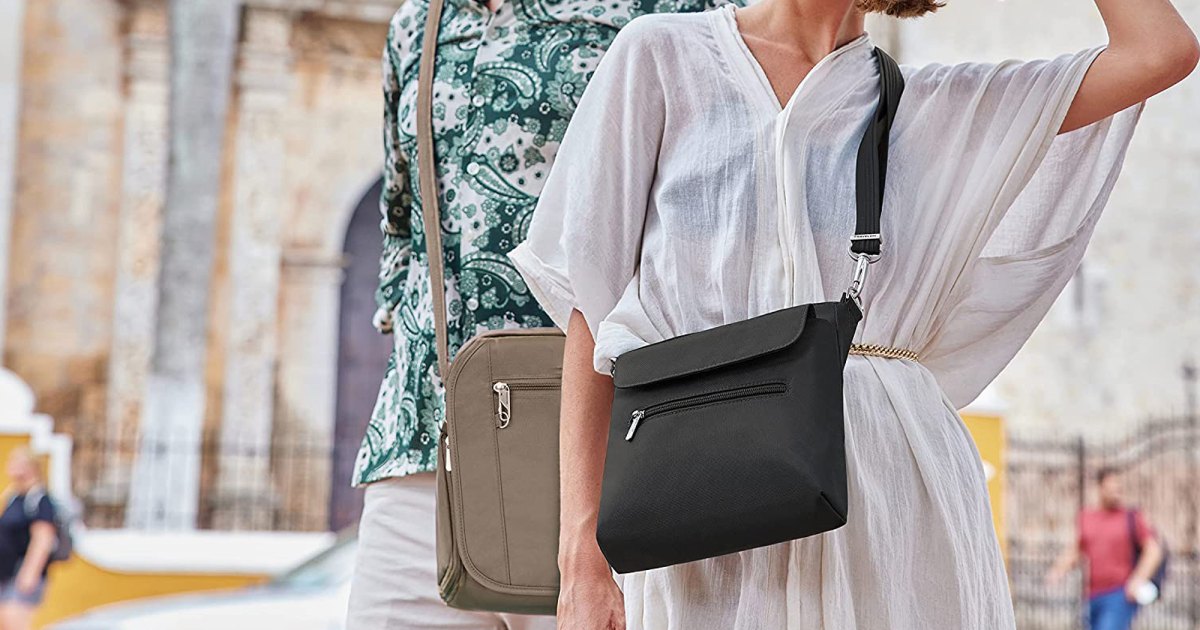 Simple Design Black Large Capacity Hobo Bag With Double Zipper, Lightweight  Nylon Crossbody Bag For Women