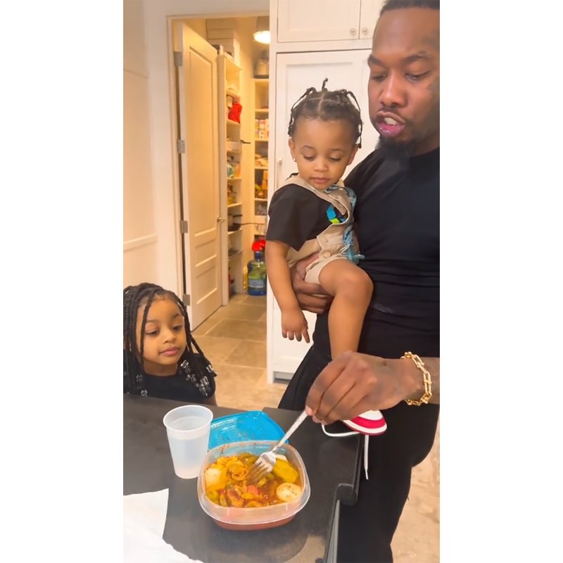 Cardi B Shares Home Cooking Video With Kids Kulture and Wave