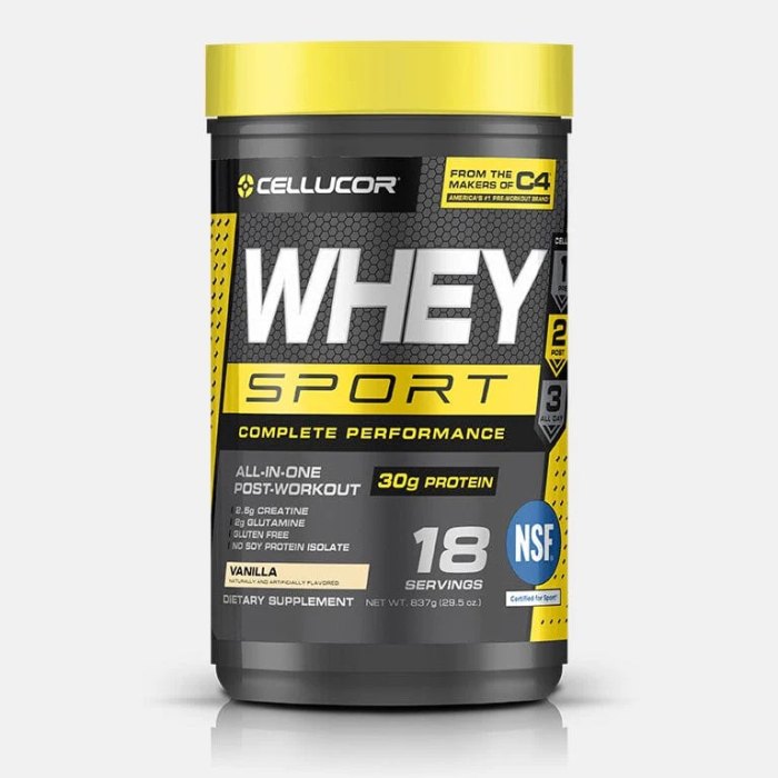 Cellucor Whey Sport Protein Powder Vanilla