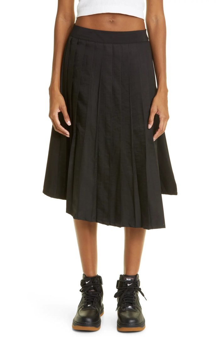 HONOR THE GIFT Pleated Asymmetric A-Line Skirt