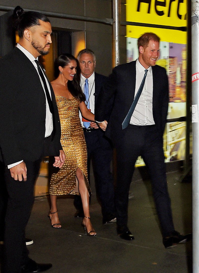 Having Fun Meghan Markle Stuns in a Golden Gown at the 2023 Women of Vision Awards With Husband Prince Harry and Mom Doria Ragland