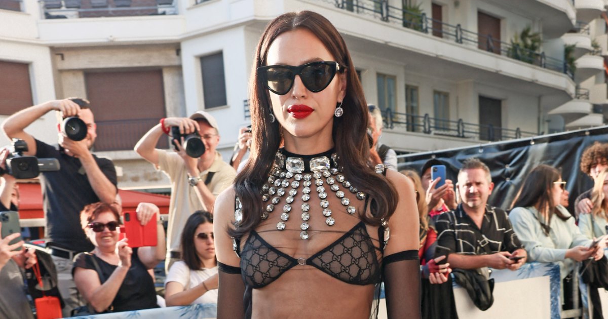 Irina Shayk Wears Nothing But Lingerie on Cannes Red Carpet