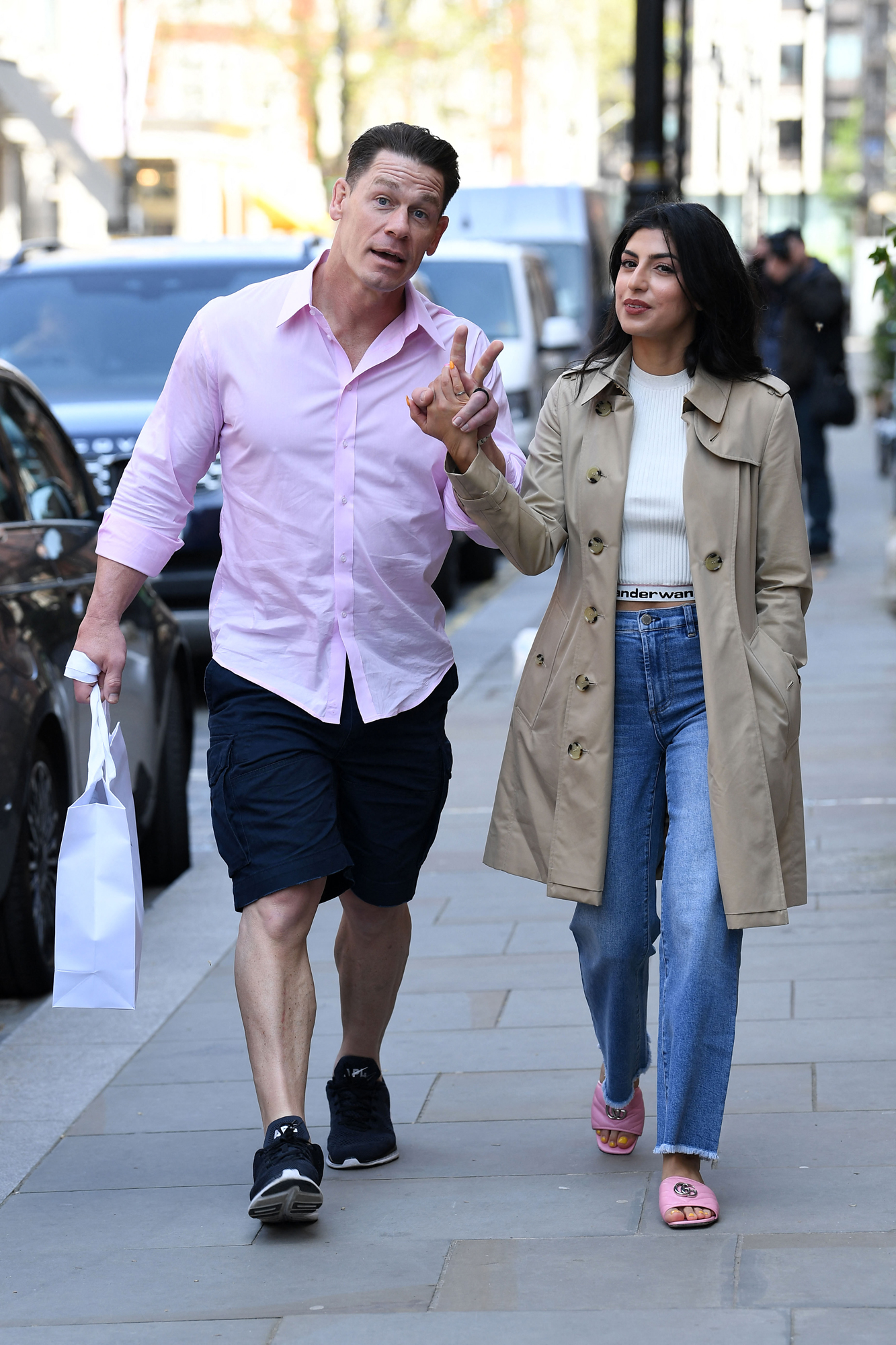 John Cena, Wife Shay Shariatzadeh Spotted on Rare Outing Photo pic