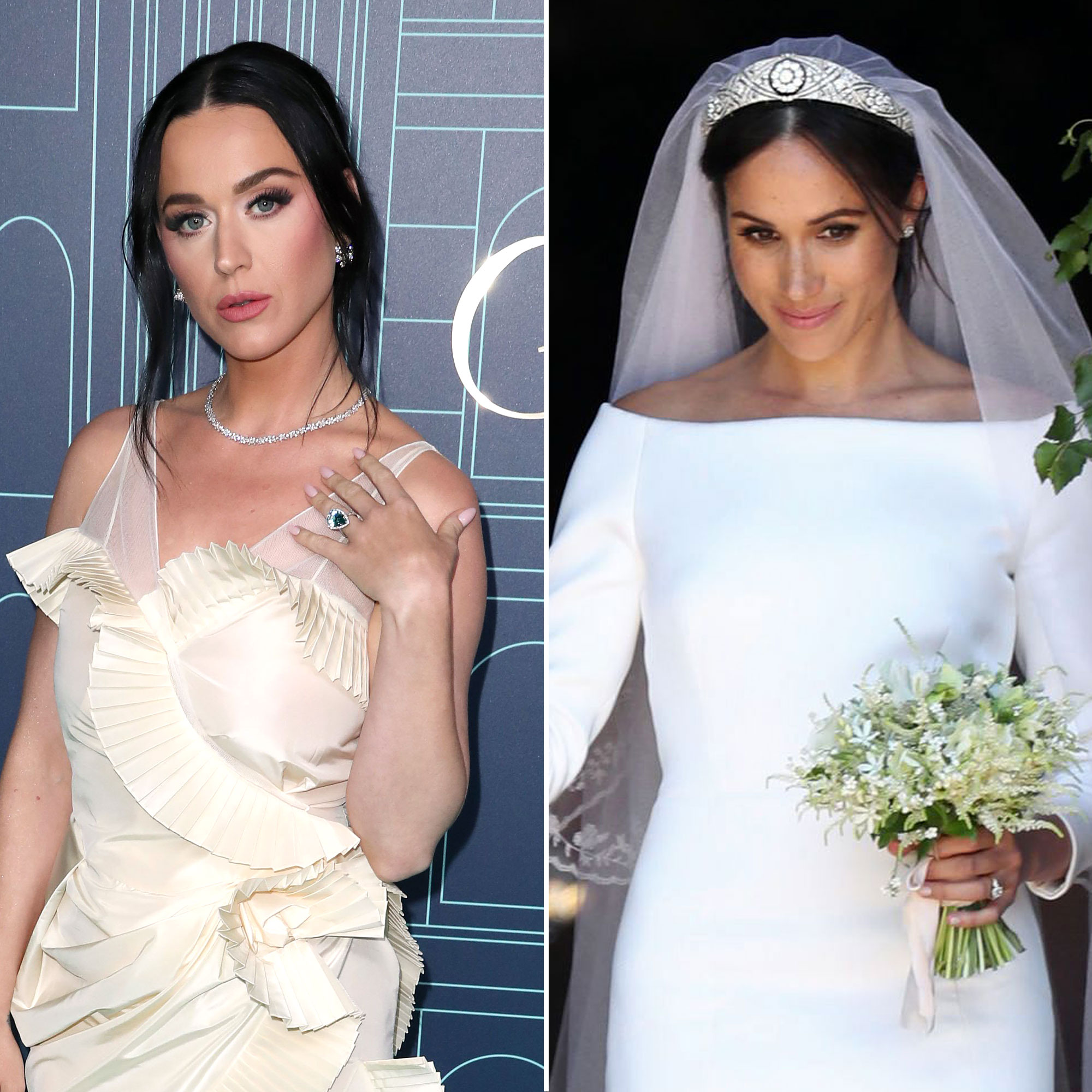 Day to Night Comparing Meghan Markles First and Second Wedding Dresses  Meghan  markle wedding dress Royal wedding dress Second wedding dresses