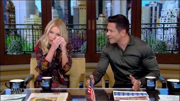 Kelly Ripa Brought to Tears Laughing at Husband Mark Consuelos Pixelated Crotch During Live With Kelly and Mark Segment 3