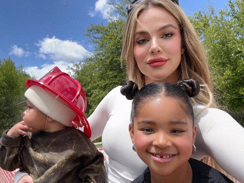Khloe Kardashian Shares Rare Photo of Her and Tristan Thompsons Son With Daughter True