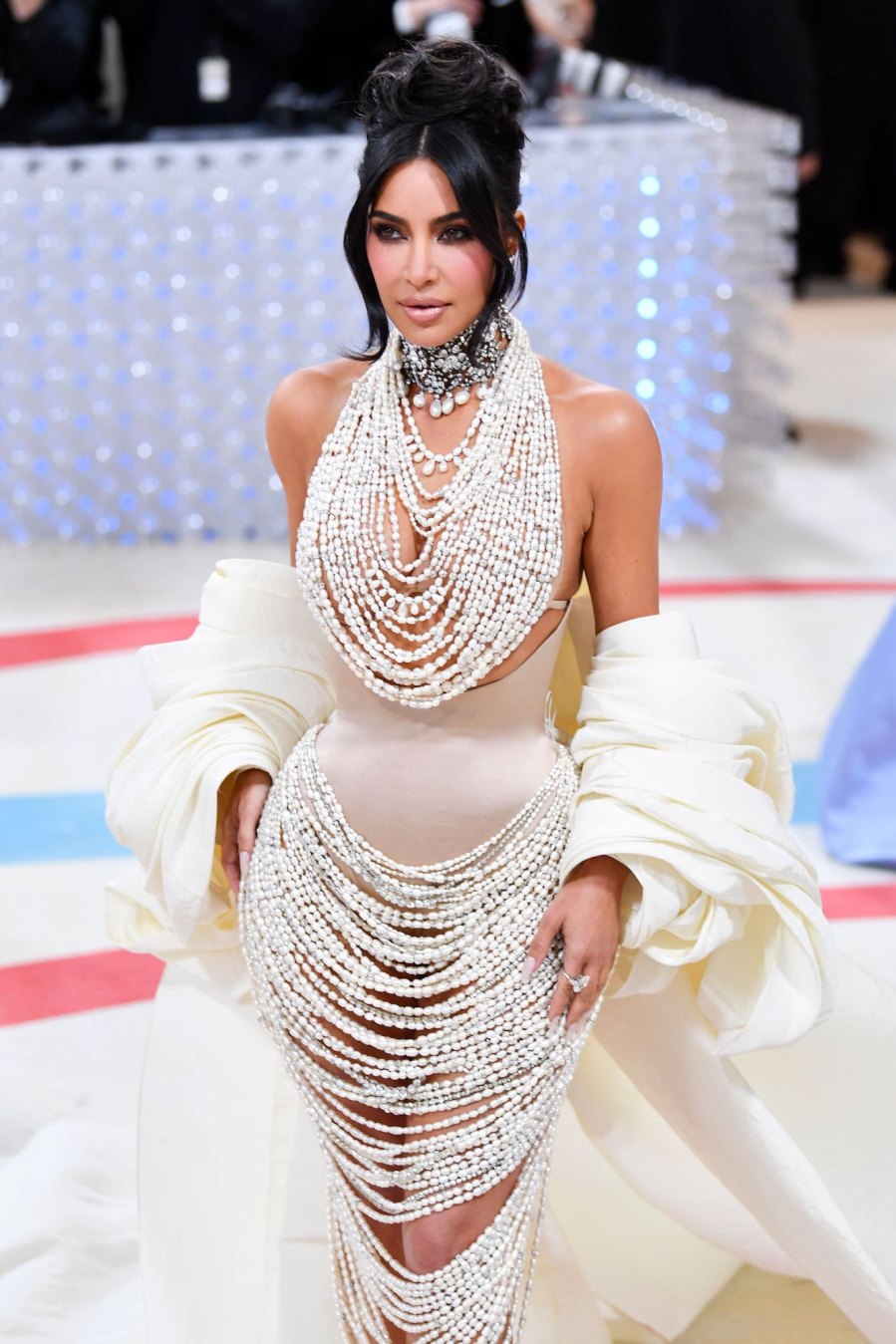 Kim Kardashian Covers Her Curves in 50000 Real Pearls for Met Gala