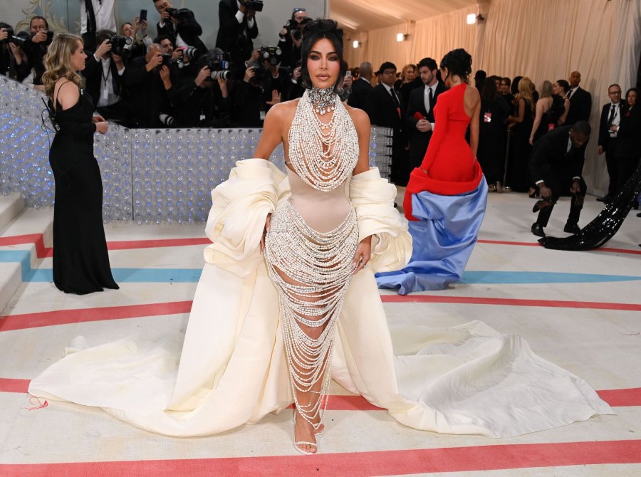 Kim Kardashian Is Fierce and Fearless at 2023 Met Gala 1 Year After Marilyn Monroe Dress Debacle