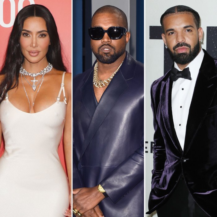 Kim Kardashian has hit out at Kanye West for spreading rumors that she was having an affair with Drake