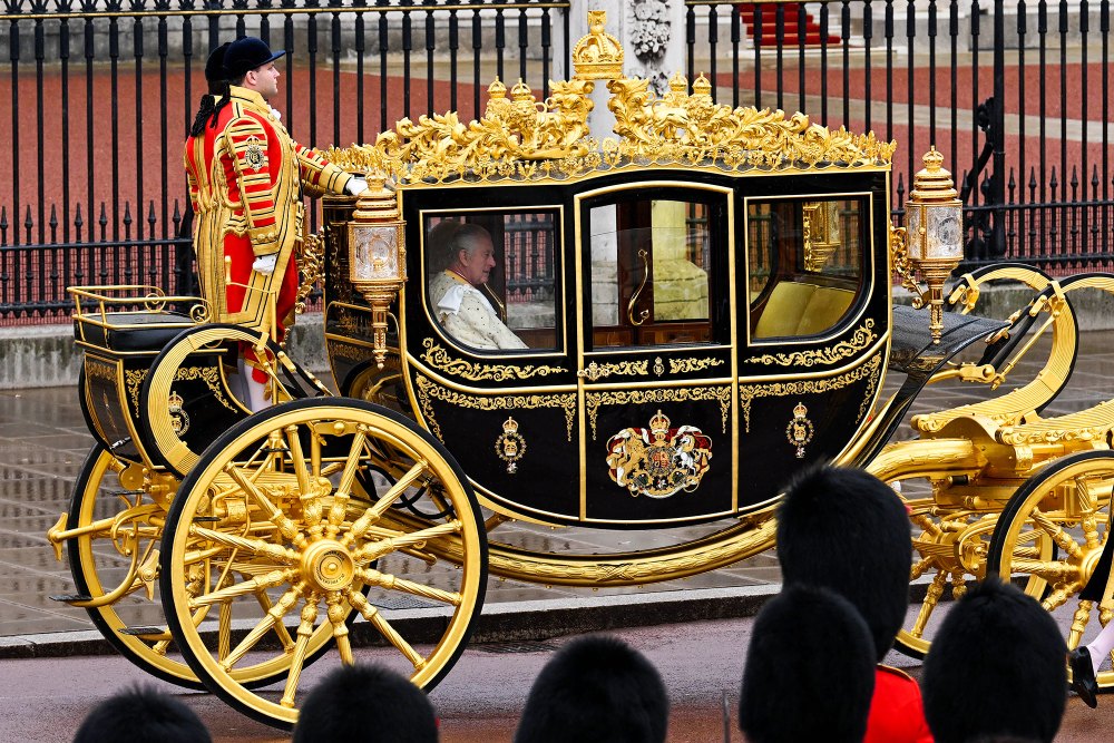 King Charles III Arrives at Westminster Abbey for Coronation Carriage 2