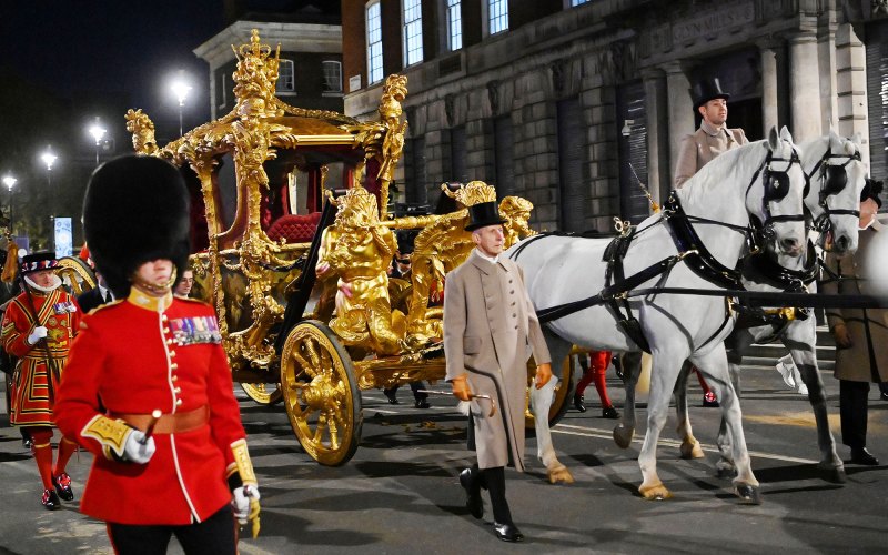 King Charles Overnight Procession Rehearsal in London 8
