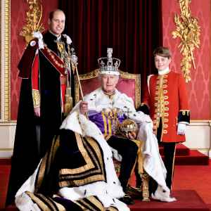 King Charles Prince William Prince George Throne Room Coronation