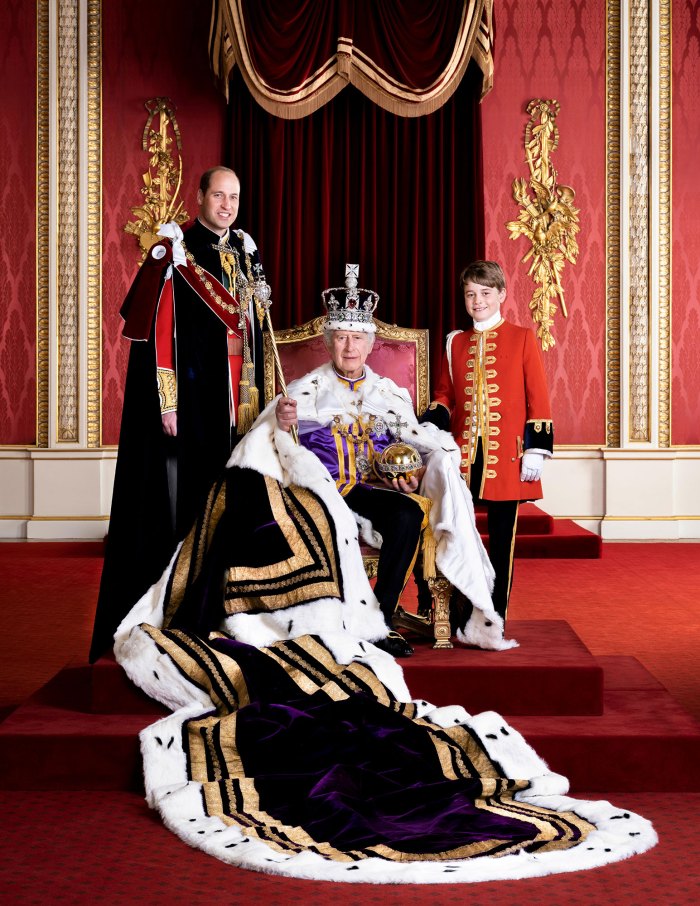 King Charles Prince William Prince George Throne Room Coronation